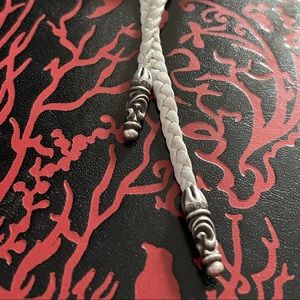 Rare Chrome Hearts braided leather wrap bracelet